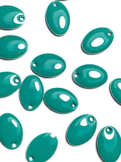 Picture of Candy Epoxy Oval 14x10mm Turquoise  x4