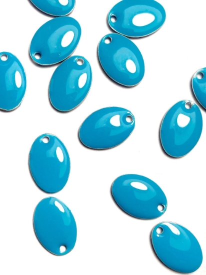 Picture of Candy Oval 14x10mm Blue  x4