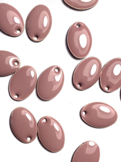 Picture of Candy Epoxy Oval 14x10mm Old Rose x4