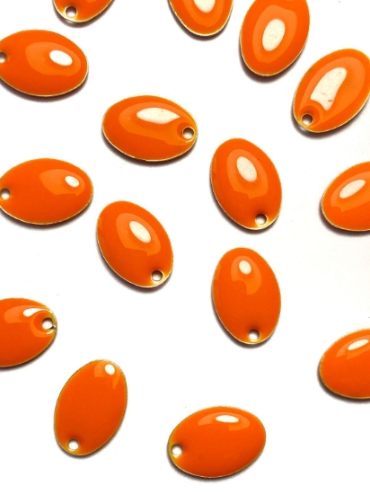 Picture of Candy Epoxy Oval 14x10mm Orange x4