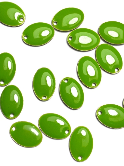 Picture of Candy Oval 14x10mm Green x4
