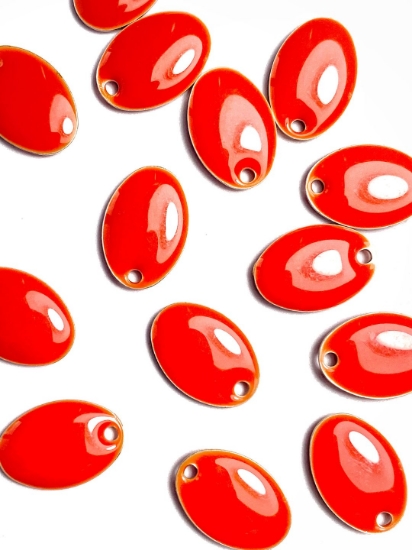 Picture of Candy Oval 14x10mm Bright Orange x4