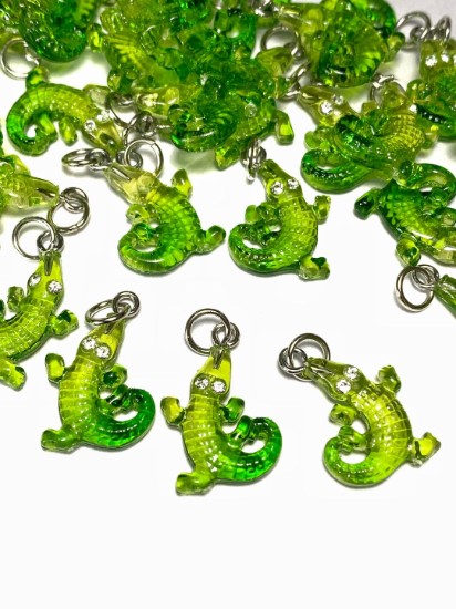 Изображение Pendant YALC Croco 14x20mm Green x1