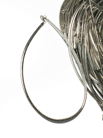 Picture of Necklace 42cm Flat Chain 4mm  Silver Tone x1