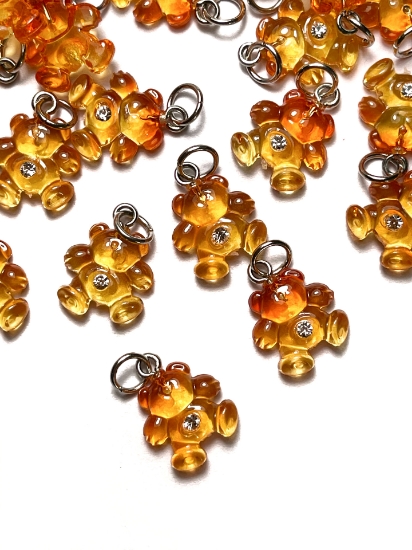 Picture of Pendant YALC Teddy 13mm Orange x1
