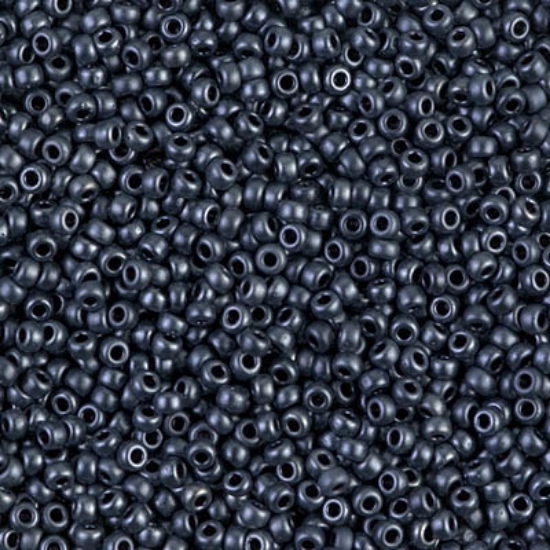 Picture of Miyuki Rocaille 11/0 2011 Mat Gunmetal x10g