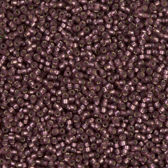 Picture of Miyuki Seed Beads 15/0 13F Mat Silver Lined Dark Smoky Amethyst x10g