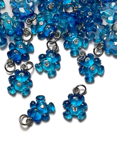 Picture of Pendant YALC Teddy 16mm Aqua x1