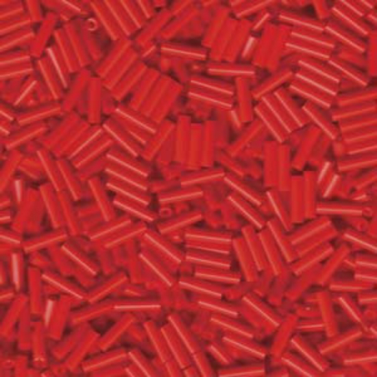 Picture of Miyuki Bugles 6mm BGL2-408  Opaque Red x10g