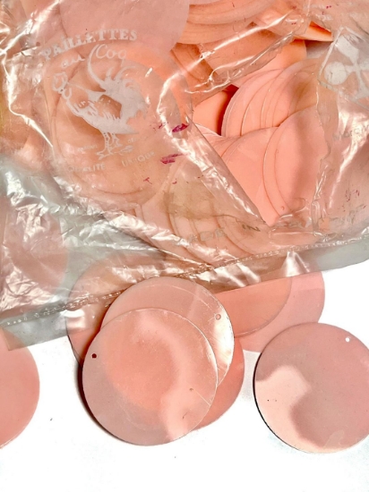 Picture of Vintage Paillettes "Au Coq" 30mm Light Pink x10