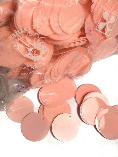 Picture of Vintage Paillettes "Au Coq" 20mm Light Pink x20