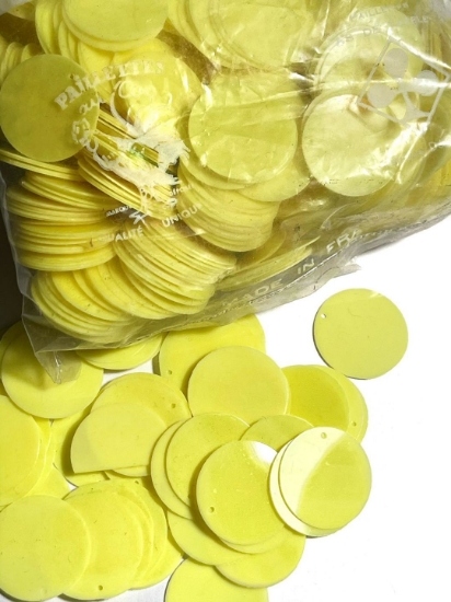 Picture of Vintage Paillettes "Au Coq" 20mm Yellow x20