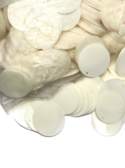Picture of Vintage Paillettes "Au Coq" 20mm White x20
