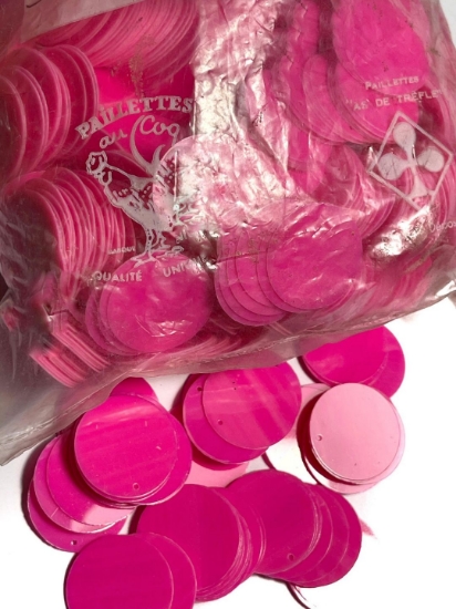 Picture of Vintage Paillettes "Au Coq" 20mm Pink x20