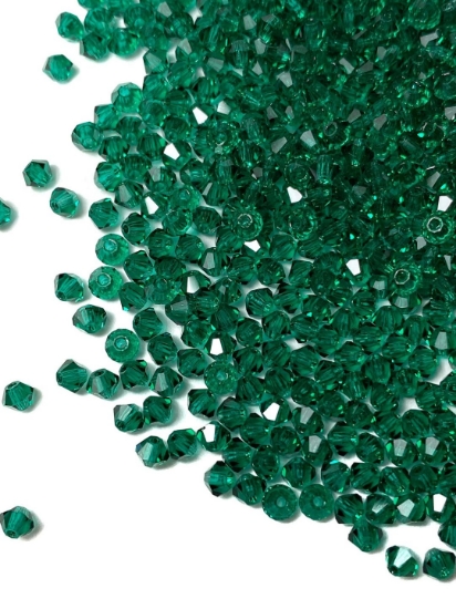 Picture of Preciosa Bead Rondell 3mm Emerald x100