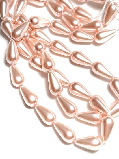 Picture of Preciosa Nacre Pear 15x8mm Rosaline Pearl x10