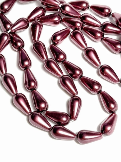 Picture of Preciosa Nacre Pear 15x8mm Light Burgundy Pearl x10