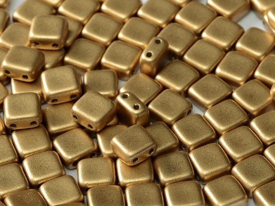 Picture of 2-Holes Tile 6mm Aztec Gold x50
