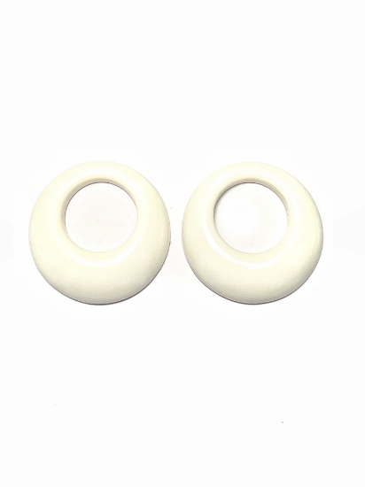 Picture of Acrylic element 30mm flat round White x2