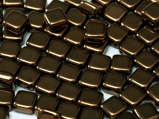 Picture of 2-Holes Tile 6mm Jet Bronze x50