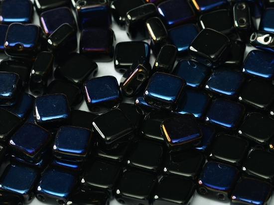 Picture of 2-Holes Tile 6mm Jet Azuro x50