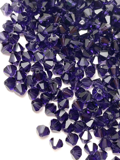 Picture of Preciosa Bead Rondell 4mm Deep Tanzanite x100