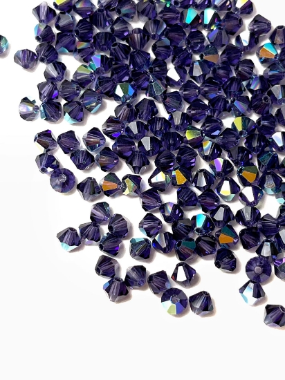 Picture of Preciosa Bead Rondell 4mm Deep Tanzanite AB x100