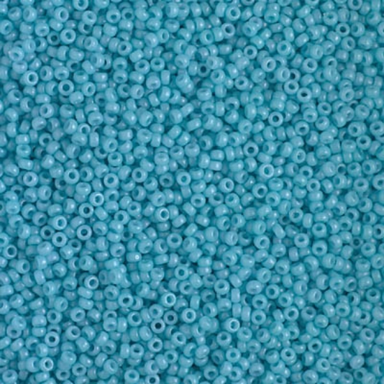 Picture of Miyuki Rocaille 15/0 4478 Duracoat Opaque Dyed Aqua Blue x10g