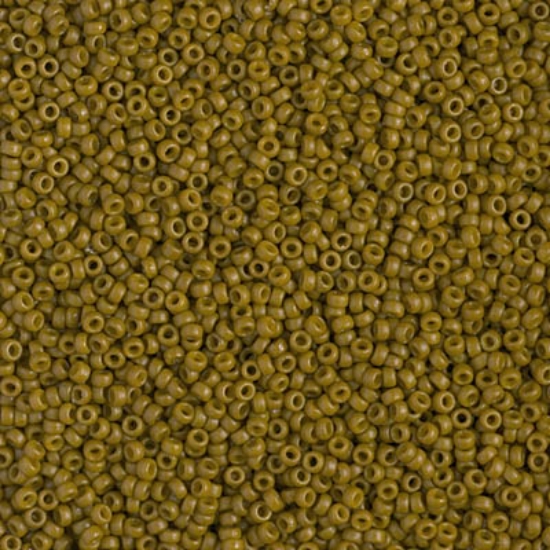 Picture of Miyuki Rocaille 15/0 4491 Duracoat Opaque Olive x10g