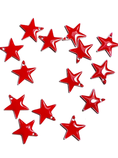 Picture of Candy Epoxy Star 12mm Red x1