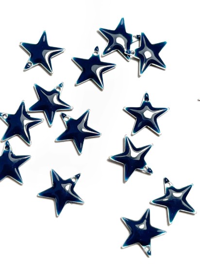 Picture of Candy Epoxy Star 12mm Navy Blue x2