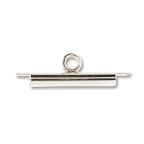 Picture of Miyuki Slide End Tube 15mm Silver x2