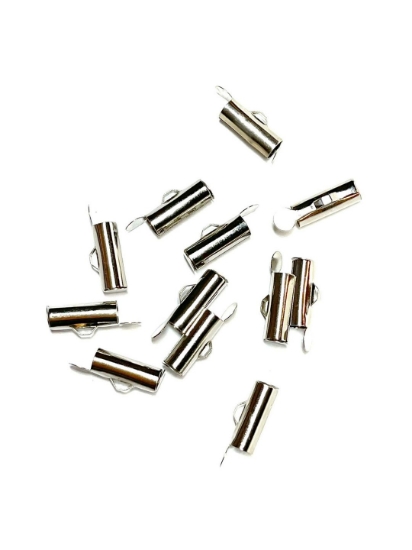 Picture of Slide End Tube 14mm Silver Tone x10