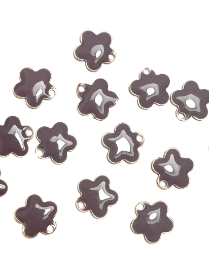 Picture of Candy Flower pendant 10mm Light Purple x2