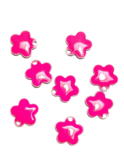 Picture of Candy Flower Pendant 10mm Pink x2