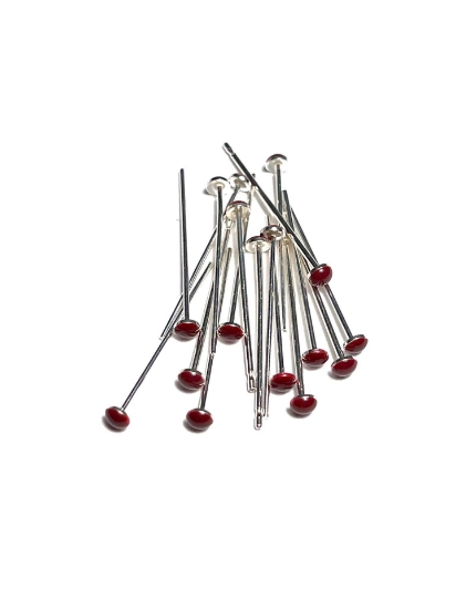 Picture of Candy Epoxy Headpin 24mm Bordeaux x2
