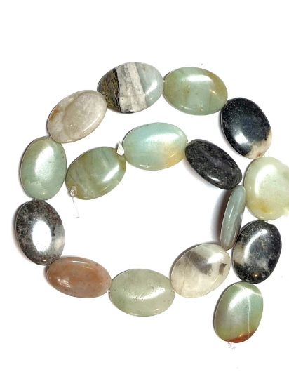 Picture of Amazonite Rainbow Puffed Oval 25x18mm x4