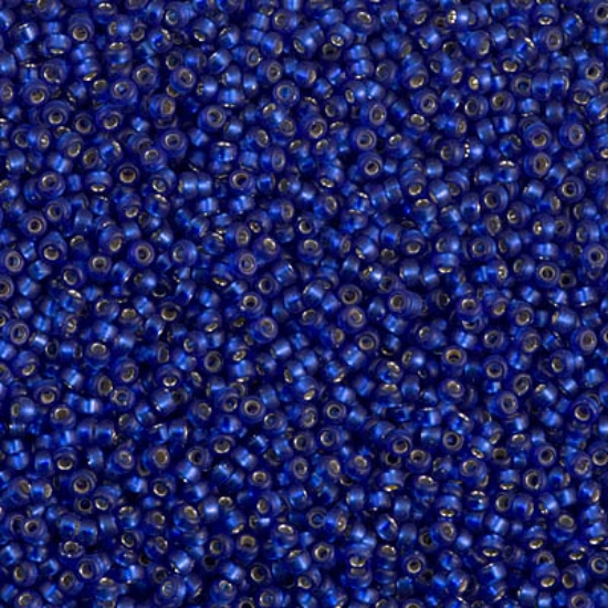 Picture of Miyuki Seed Beads 15/0 1653 Dyed Semi-Frosted Silver Lined Dusk Blue x10g