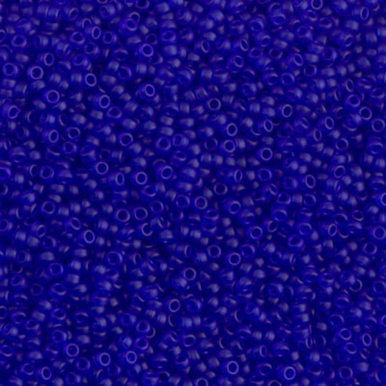 Picture of Miyuki Rocaille 15/0 151F Mat Transparent Cobalt x10g