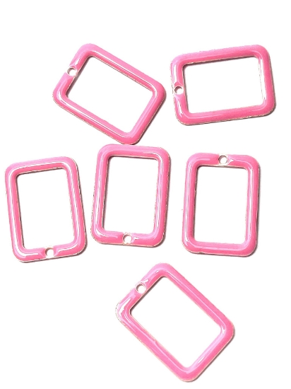 Picture of Candy Epoxy Rectangle 20x14mm Pink x1