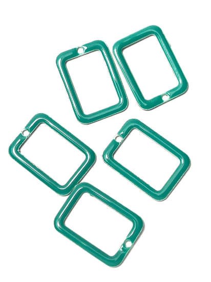 Picture of Candy Epoxy open rectangle 20x14mm Turquoise x1