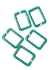 Picture of Candy Epoxy open rectangle 20x14mm Turquoise x1