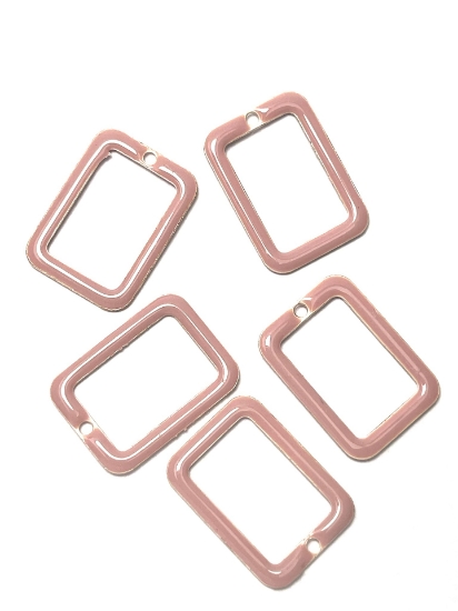 Picture of Candy Epoxy Rectangle 20x14mm Old Rose x1
