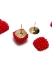 Picture of Cabochon Faux fibers 12mm Red x10