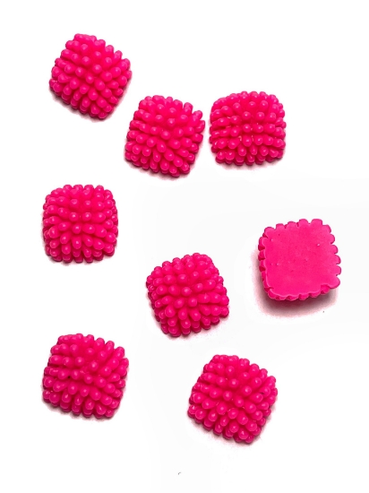 Picture of Cabochon Faux fibers 12mm Pink x8