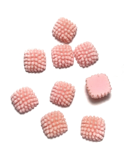 Picture of Cabochon Faux fibers 12mm Light Pink x10