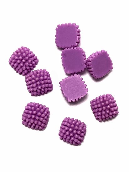 Picture of Cabochon Faux fibers 12mm Purple x10