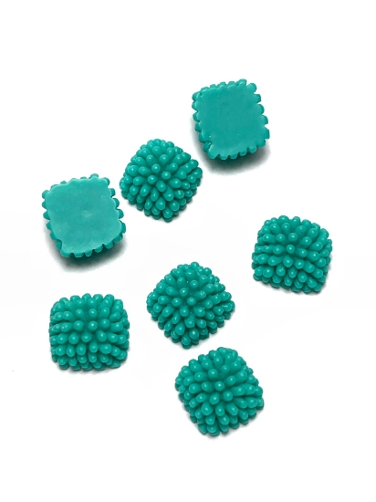 Picture of Cabochon Faux fibers 12mm Turquoise x10