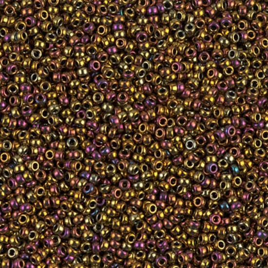 Picture of Miyuki Seed Beads 15/0 462 Metallic Gold Iris x10g