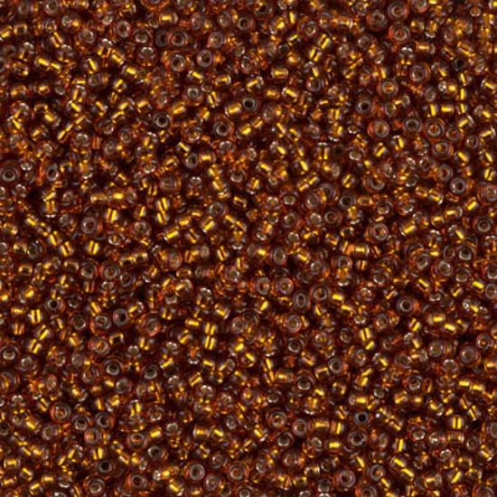Picture of Miyuki Seed Beads 15/0 5L Silver Lined Dark Topaz  x10g